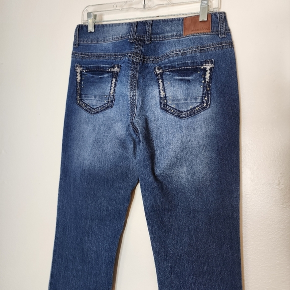 Maurices Denim Flex Jegging Skinny Jean Med Wash Distressed Premium Summer - Picture 6 of 12